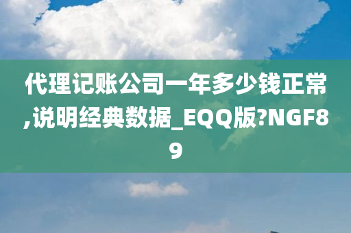 代理记账公司一年多少钱正常,说明经典数据_EQQ版?NGF89