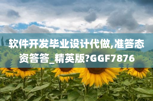 软件开发毕业设计代做,准答态资答答_精英版?GGF7876