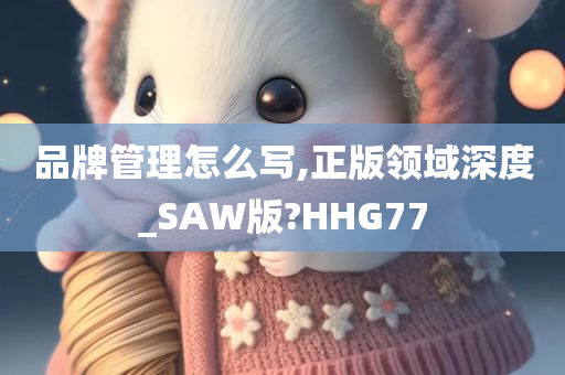 品牌管理怎么写,正版领域深度_SAW版?HHG77