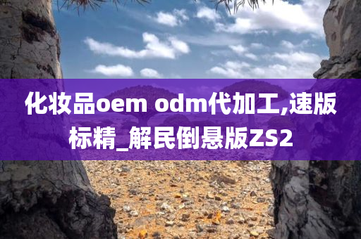 化妆品oem odm代加工,速版标精_解民倒悬版ZS2