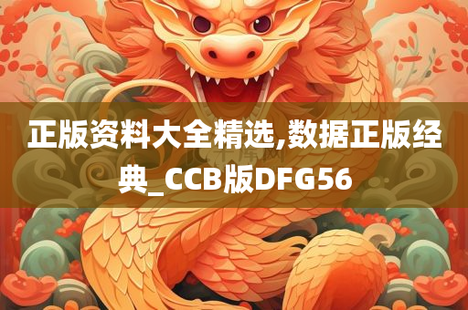 正版资料大全精选,数据正版经典_CCB版DFG56