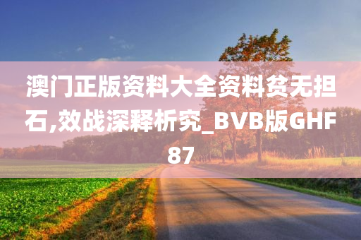 澳门正版资料大全资料贫无担石,效战深释析究_BVB版GHF87