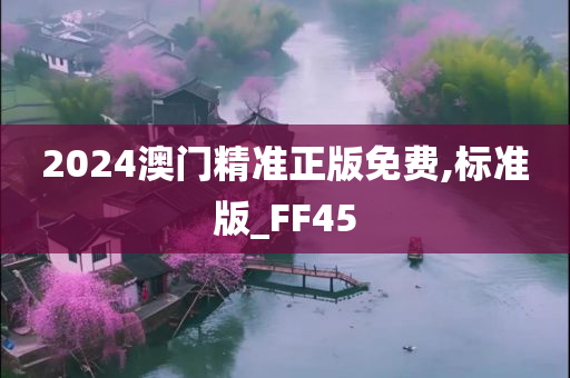 2024澳门精准正版免费,标准版_FF45