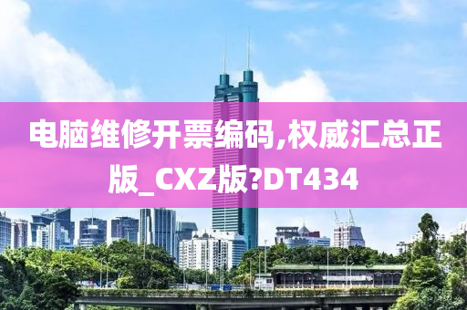 电脑维修开票编码,权威汇总正版_CXZ版?DT434