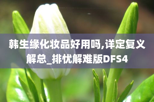 韩生缘化妆品好用吗,详定复义解总_排忧解难版DFS4