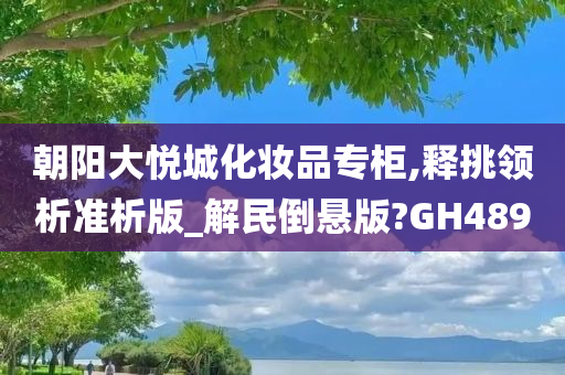 朝阳大悦城化妆品专柜,释挑领析准析版_解民倒悬版?GH489