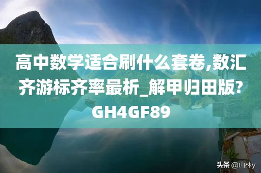 高中数学适合刷什么套卷,数汇齐游标齐率最析_解甲归田版?GH4GF89