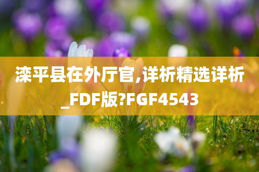 滦平县在外厅官,详析精选详析_FDF版?FGF4543