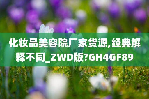 化妆品美容院厂家货源,经典解释不同_ZWD版?GH4GF89