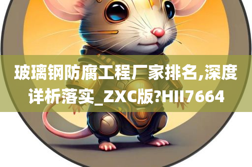 玻璃钢防腐工程厂家排名,深度详析落实_ZXC版?HII7664