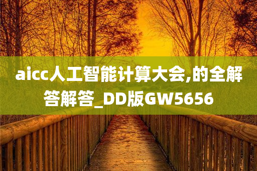 aicc人工智能计算大会,的全解答解答_DD版GW5656