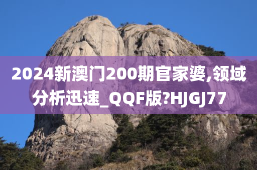 2024新澳门200期官家婆,领域分析迅速_QQF版?HJGJ77