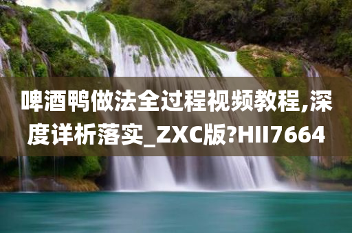 啤酒鸭做法全过程视频教程,深度详析落实_ZXC版?HII7664