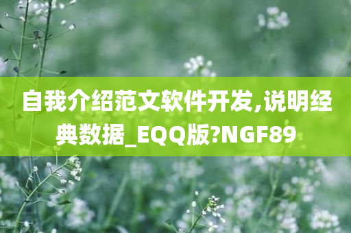 自我介绍范文软件开发,说明经典数据_EQQ版?NGF89