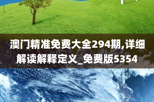 澳门精准免费大全294期,详细解读解释定义_免费版5354