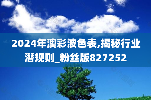 2024年澳彩波色表,揭秘行业潜规则_粉丝版827252