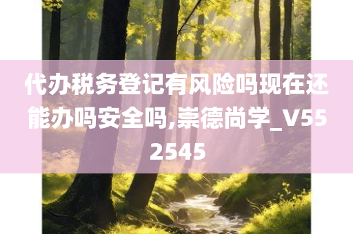 代办税务登记有风险吗现在还能办吗安全吗,崇德尚学_V552545