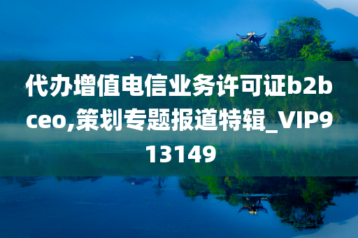 代办增值电信业务许可证b2bceo,策划专题报道特辑_VIP913149