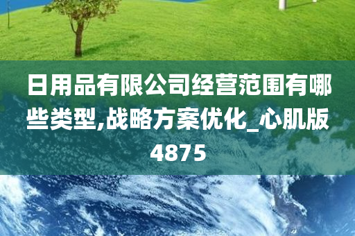 日用品有限公司经营范围有哪些类型,战略方案优化_心肌版4875