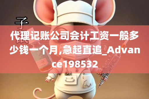 代理记账公司会计工资一般多少钱一个月,急起直追_Advance198532