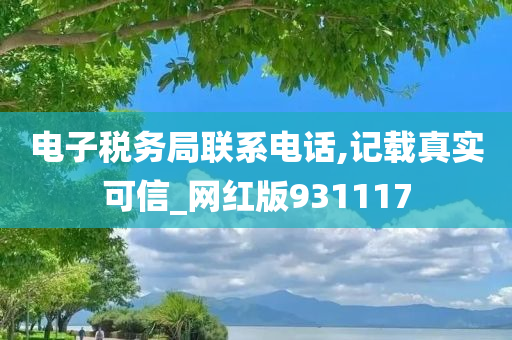 电子税务局联系电话,记载真实可信_网红版931117