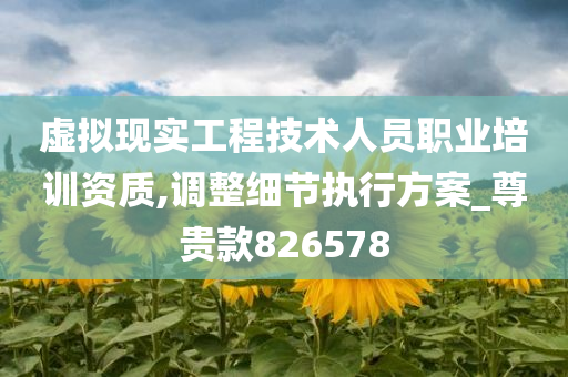 虚拟现实工程技术人员职业培训资质,调整细节执行方案_尊贵款826578