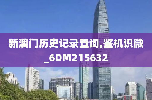 新澳门历史记录查询,鉴机识微_6DM215632