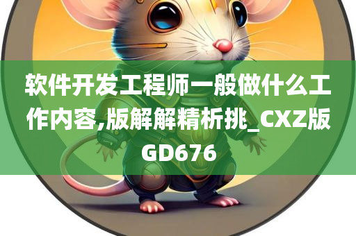 软件开发工程师一般做什么工作内容,版解解精析挑_CXZ版GD676