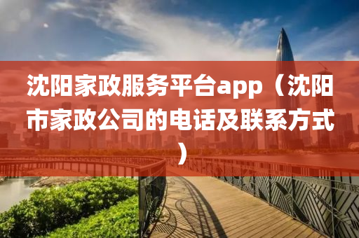 沈阳家政服务平台app（沈阳市家政公司的电话及联系方式）