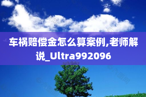 车祸赔偿金怎么算案例,老师解说_Ultra992096