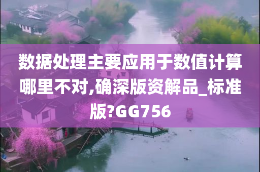 数据处理主要应用于数值计算哪里不对,确深版资解品_标准版?GG756