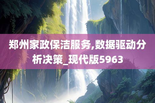 郑州家政保洁服务,数据驱动分析决策_现代版5963