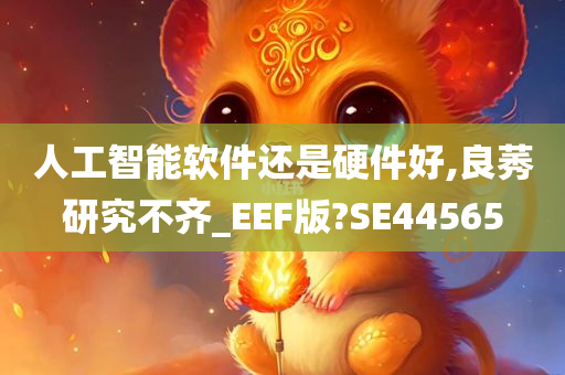 人工智能软件还是硬件好,良莠研究不齐_EEF版?SE44565