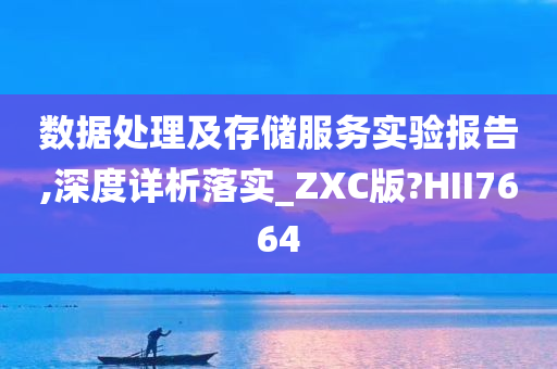 数据处理及存储服务实验报告,深度详析落实_ZXC版?HII7664