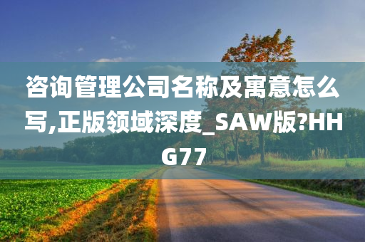 咨询管理公司名称及寓意怎么写,正版领域深度_SAW版?HHG77