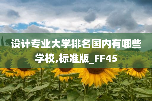 设计专业大学排名国内有哪些学校,标准版_FF45