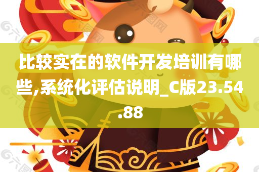 比较实在的软件开发培训有哪些,系统化评估说明_C版23.54.88