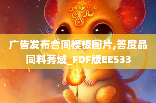 广告发布合同模板图片,答度品同料莠域_FDF版EE533