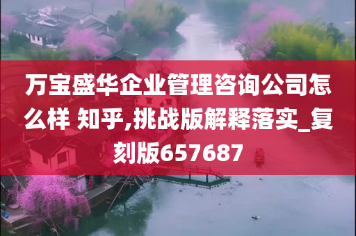 万宝盛华企业管理咨询公司怎么样 知乎,挑战版解释落实_复刻版657687