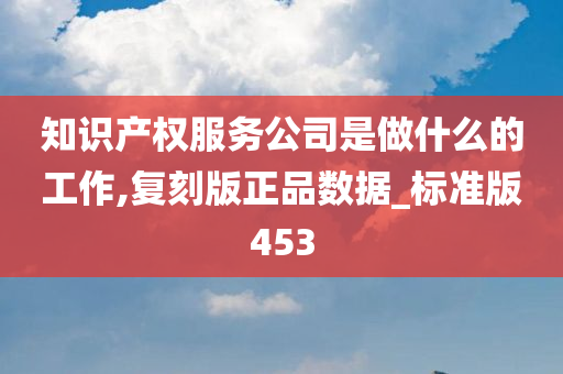 知识产权服务公司是做什么的工作,复刻版正品数据_标准版453