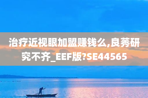 治疗近视眼加盟赚钱么,良莠研究不齐_EEF版?SE44565