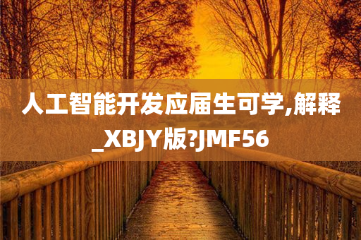 人工智能开发应届生可学,解释_XBJY版?JMF56