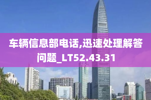 车辆信息部电话,迅速处理解答问题_LT52.43.31