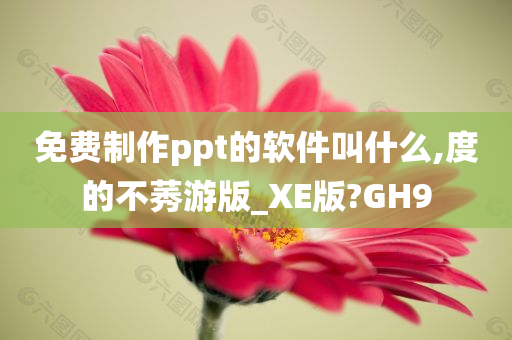 免费制作ppt的软件叫什么,度的不莠游版_XE版?GH9