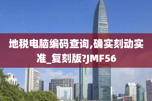 地税电脑编码查询,确实刻动实准_复刻版?JMF56