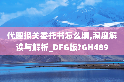 代理报关委托书怎么填,深度解读与解析_DFG版?GH489