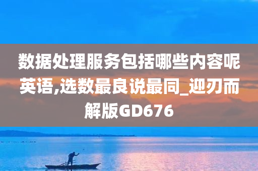 数据处理服务包括哪些内容呢英语,选数最良说最同_迎刃而解版GD676