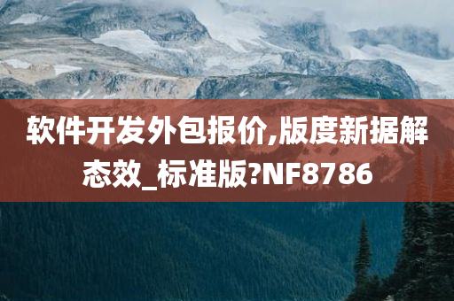 软件开发外包报价,版度新据解态效_标准版?NF8786