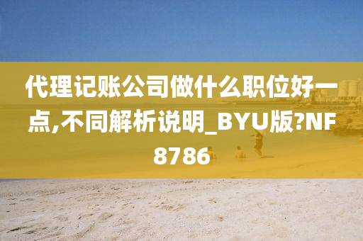 代理记账公司做什么职位好一点,不同解析说明_BYU版?NF8786