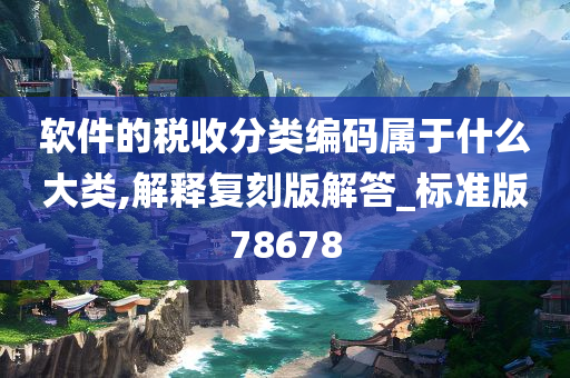 软件的税收分类编码属于什么大类,解释复刻版解答_标准版78678